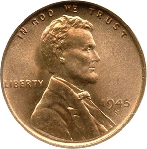 image for: 1945-S 1c NGC/CAC MS67 RD