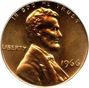 image for: 1966 1c PCGS MS68 RD (SMS)