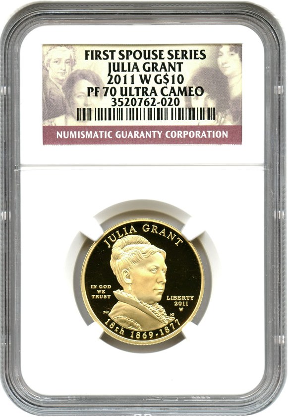 image for: 2011-W $10 NGC Proof 70 UCameo (Julia Grant)