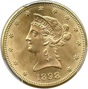 image for: 1898-S $10 PCGS MS63