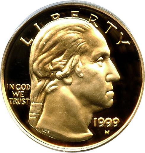 image for: 1999-W $5 PCGS Proof 68 DCameo (Washington)