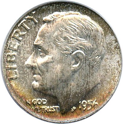 image for: 1956-D 10c PCGS MS66+