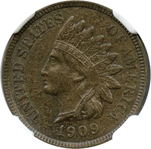 image for: 1909 1c NGC MS63 BN (Indian)