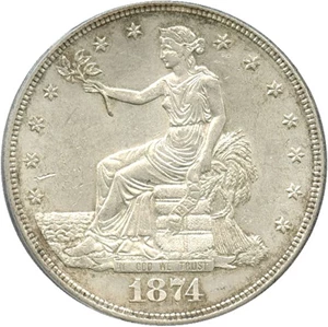 image for: 1874-S Trade$ PCGS MS61