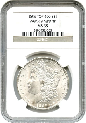 image for: 1896 $1 NGC MS65 (Top 100 VAM, MPD 8, VAM-19)