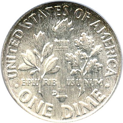 image for: 1956-D 10c PCGS MS66+