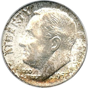 image for: 1952-S 10c PCGS MS67