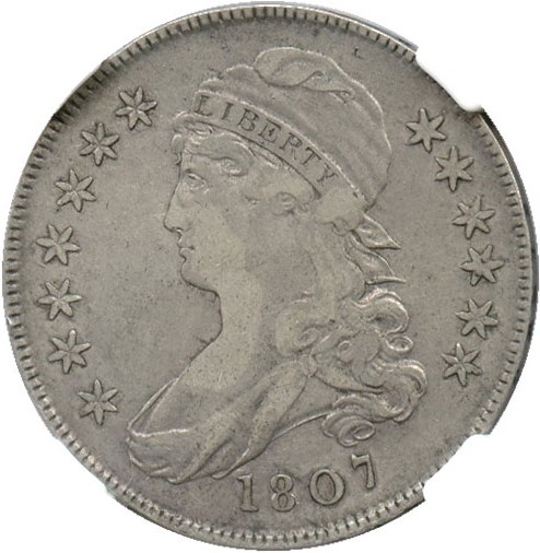 image for: 1807 50c NGC VF30 (Capped Bust, Small Stars, O-113)