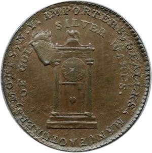 image for: 1789 Mott Token PCGS/CAC MS64 (Thick Planchet, Plain Edge)