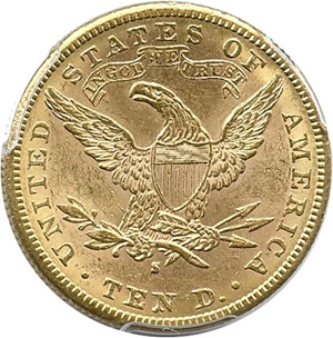 image for: 1883-S $10 PCGS/CAC MS61