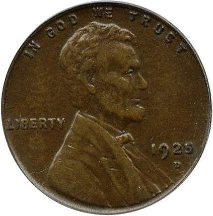 image for: 1925-D 1c PCGS AU50