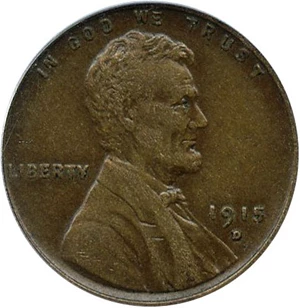 image for: 1915-D 1c PCGS XF40