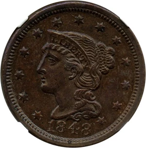 image for: 1848 1c NGC AU55 (N-10)
