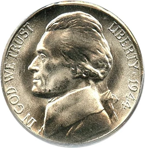 image for: 1944-S 5c PCGS MS66