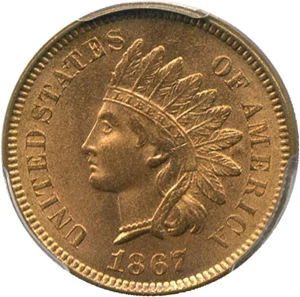 image for: 1867 1c PCGS MS64 RD