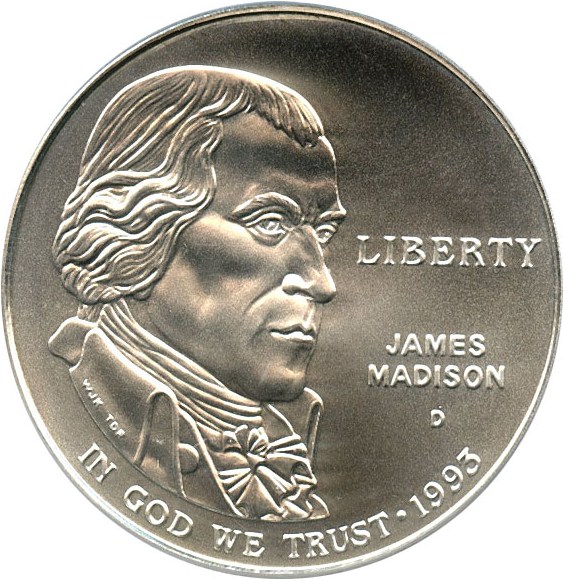 image for: 1993-D $1 PCGS MS69 (Madison)