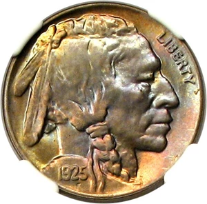 image for: 1925-D 5c NGC MS66 * Color *