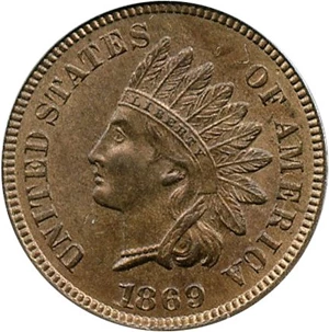 image for: 1869 1c PCGS/CAC MS64+ RB