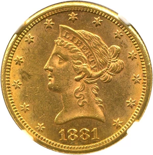 image for: 1881-CC $10 NGC MS60
