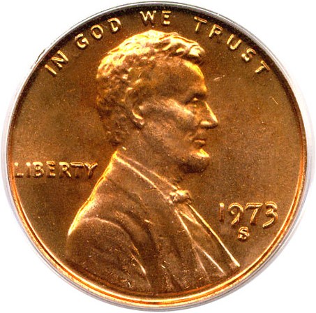image for: 1973-S 1c PCGS MS66 RD