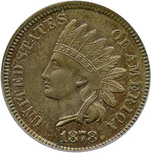 image for: 1878 1c PCGS MS63 BN