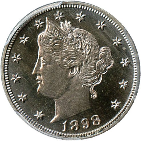 image for: 1898 5c PCGS/CAC Proof 65