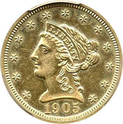 image for: 1905 $2 1/2 PCGS Proof 63