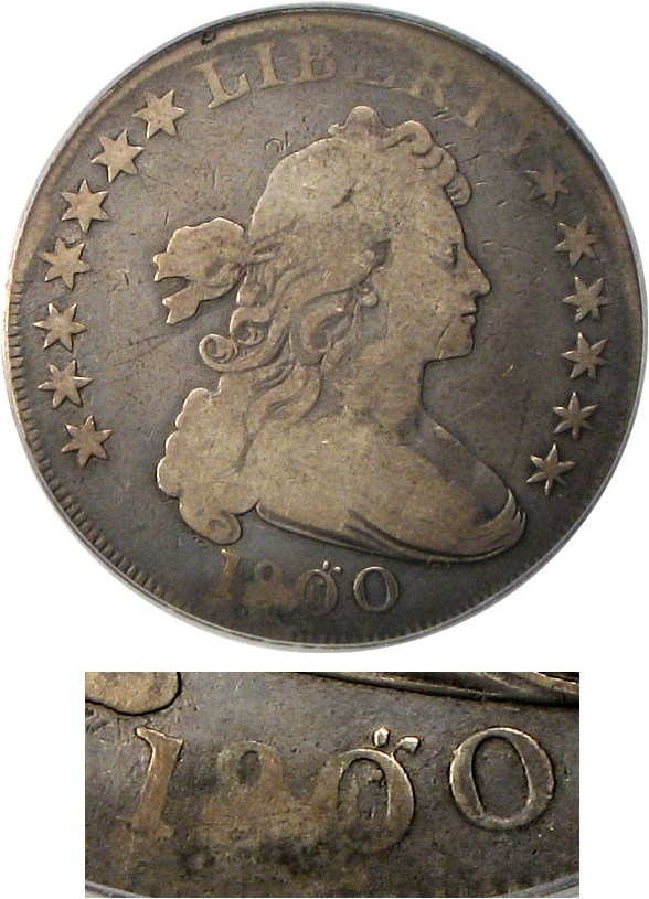 image for: 1800 $1 PCGS VG-8 (Dotted Date)