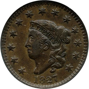 image for: 1827 1c NGC AU55 BN