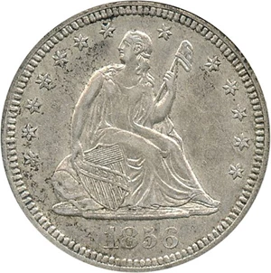 image for: 1856 25c PCGS AU55