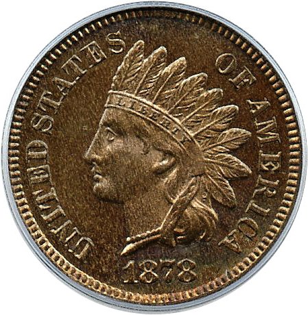 image for: 1878 1c PCGS/CAC Proof 65 RB