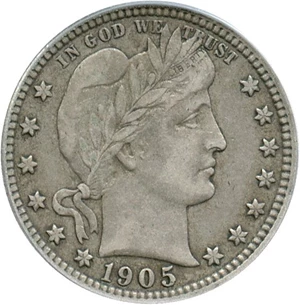 image for: 1905-S 25c PCGS/CAC XF40