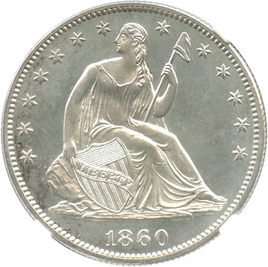 image for: 1860 50c NGC Proof 65 Cameo