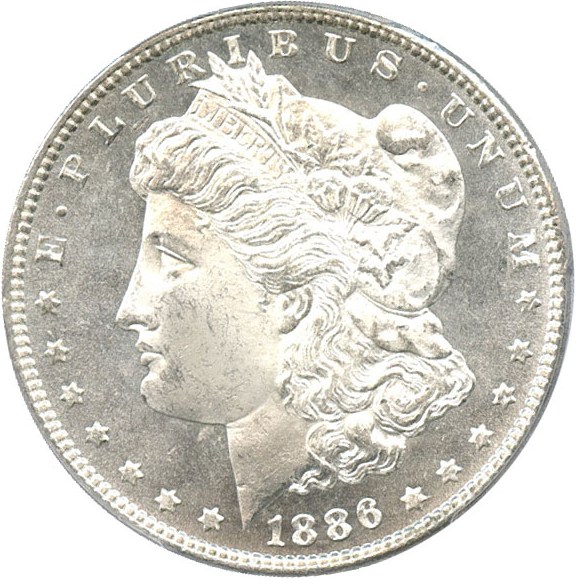 image for: 1886 $1 PCGS MS65 PL