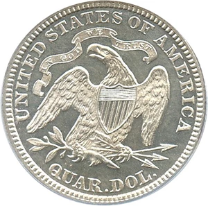 image for: 1886 25c PCGS Proof 64+ Cameo