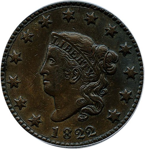 image for: 1822 1c PCGS AU55