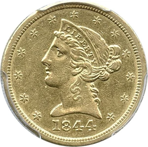 image for: 1844-O $5 PCGS XF45