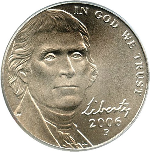 image for: 2006-P 5c PCGS MS68 FS (Satin Finish, Monticello)