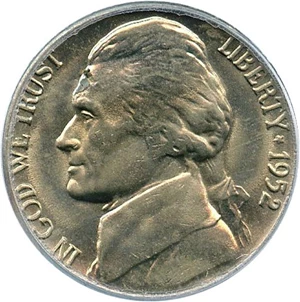 image for: 1952-D 5c PCGS MS66