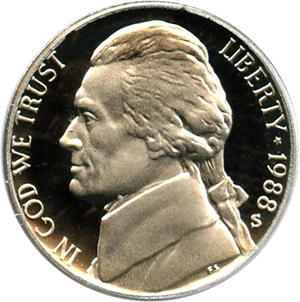 image for: 1988-S 5c PCGS Proof 69 DCameo