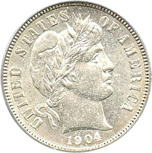 image for: 1904 10c PCGS MS63