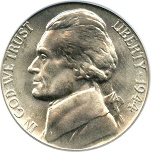 image for: 1944-D 5c PCGS MS66