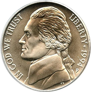 image for: 1994-P 5c PCGS MS69 FS (SMS)
