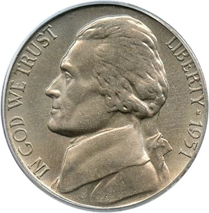 image for: 1951-S 5c PCGS MS66