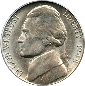 image for: 1948-S 5c PCGS MS66