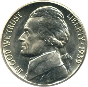image for: 1939 5c PCGS MS66 (Reverse of 1940)