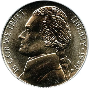 image for: 1999-P 5c PCGS MS66 FS