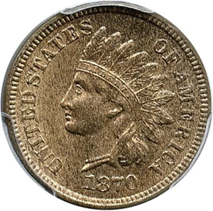 image for: 1870 1c PCGS/CAC MS64 RB