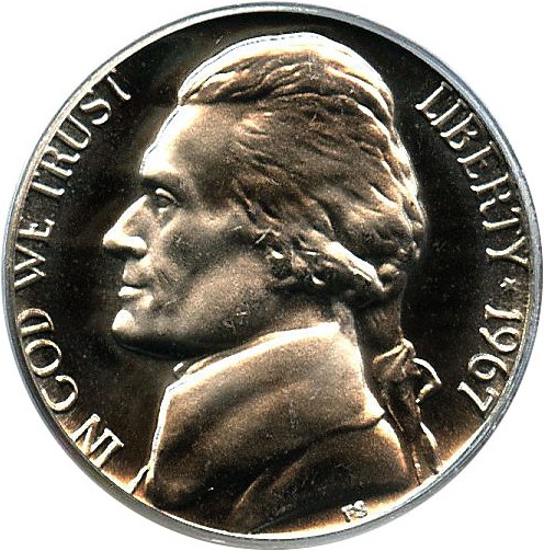 image for: 1967 5c PCGS MS67 Cameo (SMS)