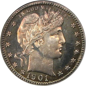 image for: 1901 25c PCGS Proof 66 * Color *